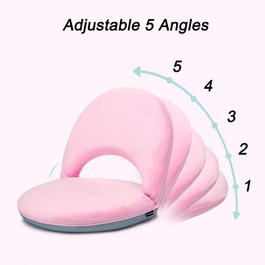 Silla de sofá ajustable de espuma para suelo con tela de lino de algodón, respaldo plegable, silla de yoga para meditación, juegos, lectura, sin piernas, silla de yoga para suelo