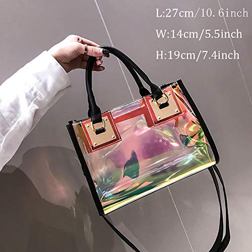 Bolso transparente de mano para mujer 2 piezas miniatura 3