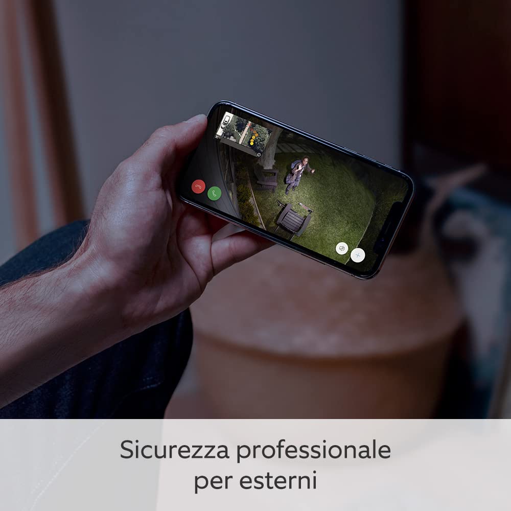 Ring Videocamera Pro con faretti (plug-in) (Spotlight Cam Pro Plug-In) | Videocamera esterna, Video 2K con Ring Vision, rilevazione di movimento 3D | Prova gratuita di 30 giorni del piano Ring Home