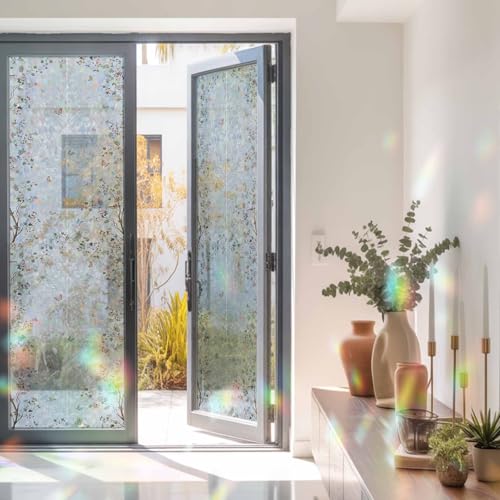 Vinilo decorativo de ventana Rainbow Flowers 79 x 18 in miniatura 2