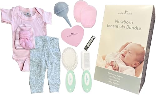 Kit esencial para recién nacidos (incluye paquete de cuidado de uñas, paquete de cuidado del cabello y aspirador nasal) por Nurses Choice (Supreme,