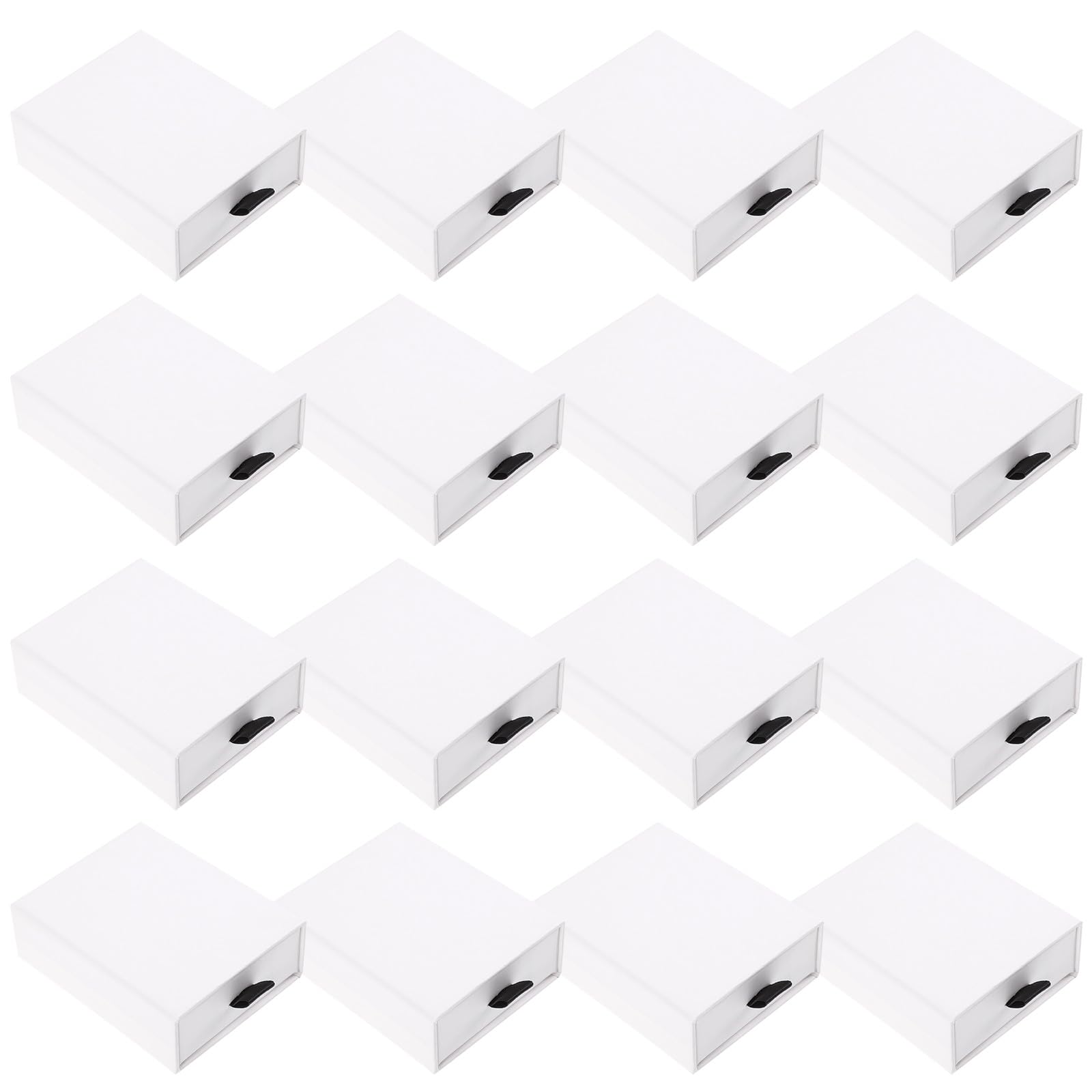 VALICLUD 20 Stück-pack Weiß Schmuckkästchen mit Schublade aus Papier Einfache und Großzügige Schmuckverpackungsbox für Ohrringe Ringe und Halsketten als Geschenk