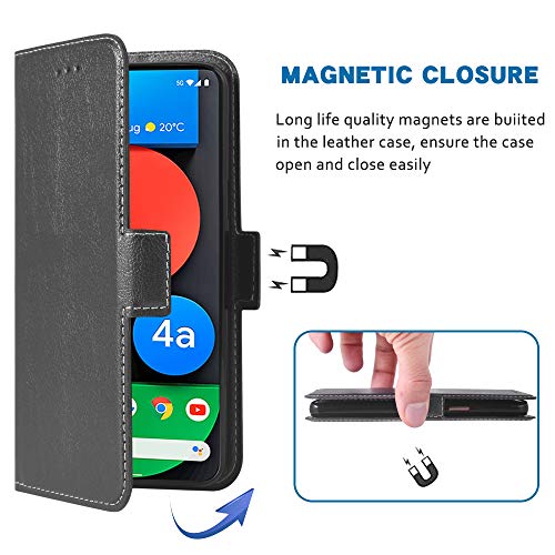 Coque Google Pixel 4A 5G à rabat pour protéger l'écran et ranger vos cartes - 4