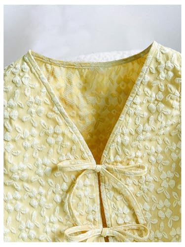 Verdusa Girl's Boho Floral Bow Tie Tank Top Sleeveless Summer Going Out Tops3