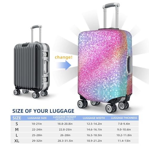VOSERY Travel Luggage Cover - Fun Rainbow Pink Washable Suitcase Covers Protector Fits 18-32 Inch Luggage4