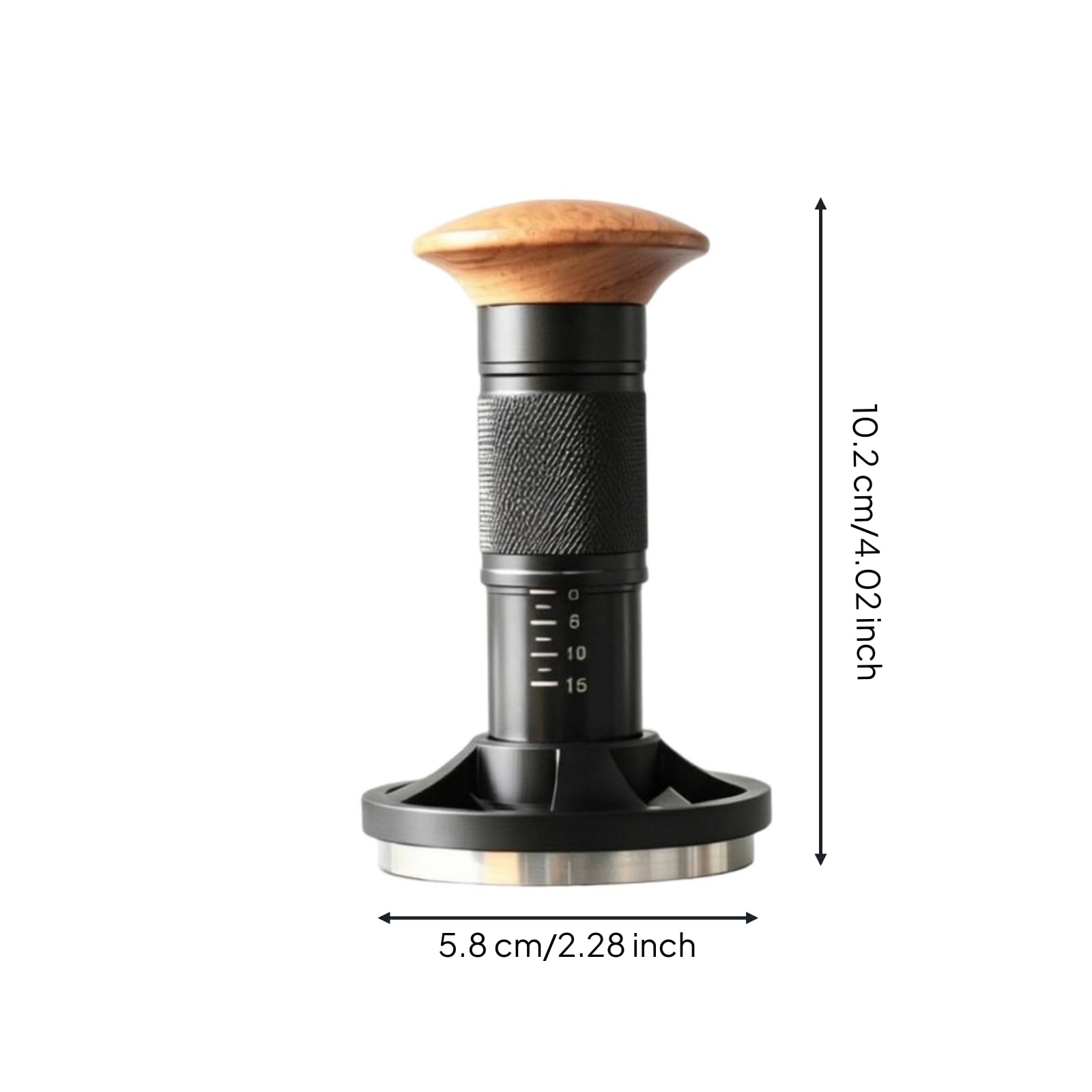predolo Prensador Café con Resorte Ajustado Prensador Café Profesional Tamper para Baristas, 58mm