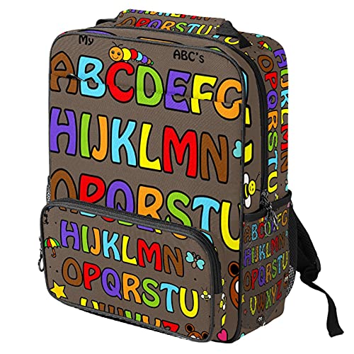 Sac de travail tendance avec motif alphabet pour ranger son pc