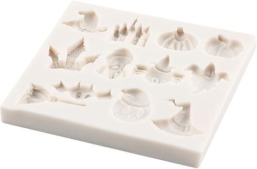 Miniatura 9 de Moldes para fondant de Halloween, molde de silicona para calabaza, murciélago, fantasma, araña, dedo, chocolate, caramelos, dulces, pasta, arcilla