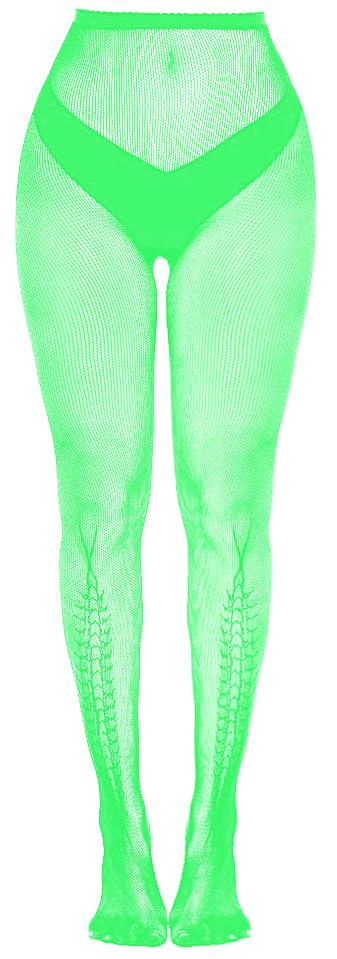 Image of Glow in the Dark Fishnet Stockings, High Waist Sexy Tights Party Stockings for Womens Girls