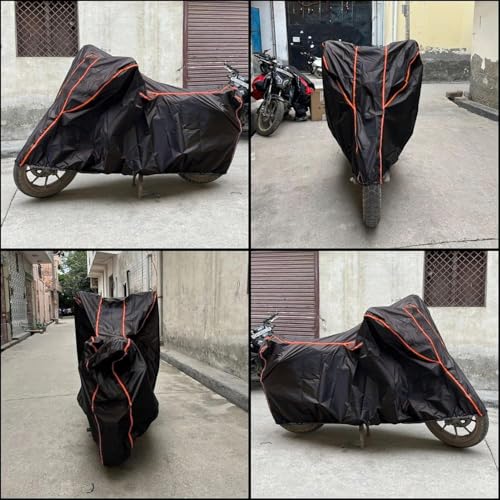 Image of Kayme ATV Cover Water Resistance Outdoor Heavy Duty, 4 Wheeler Quad Cover All Weather Rain (Black Red, Splendor)