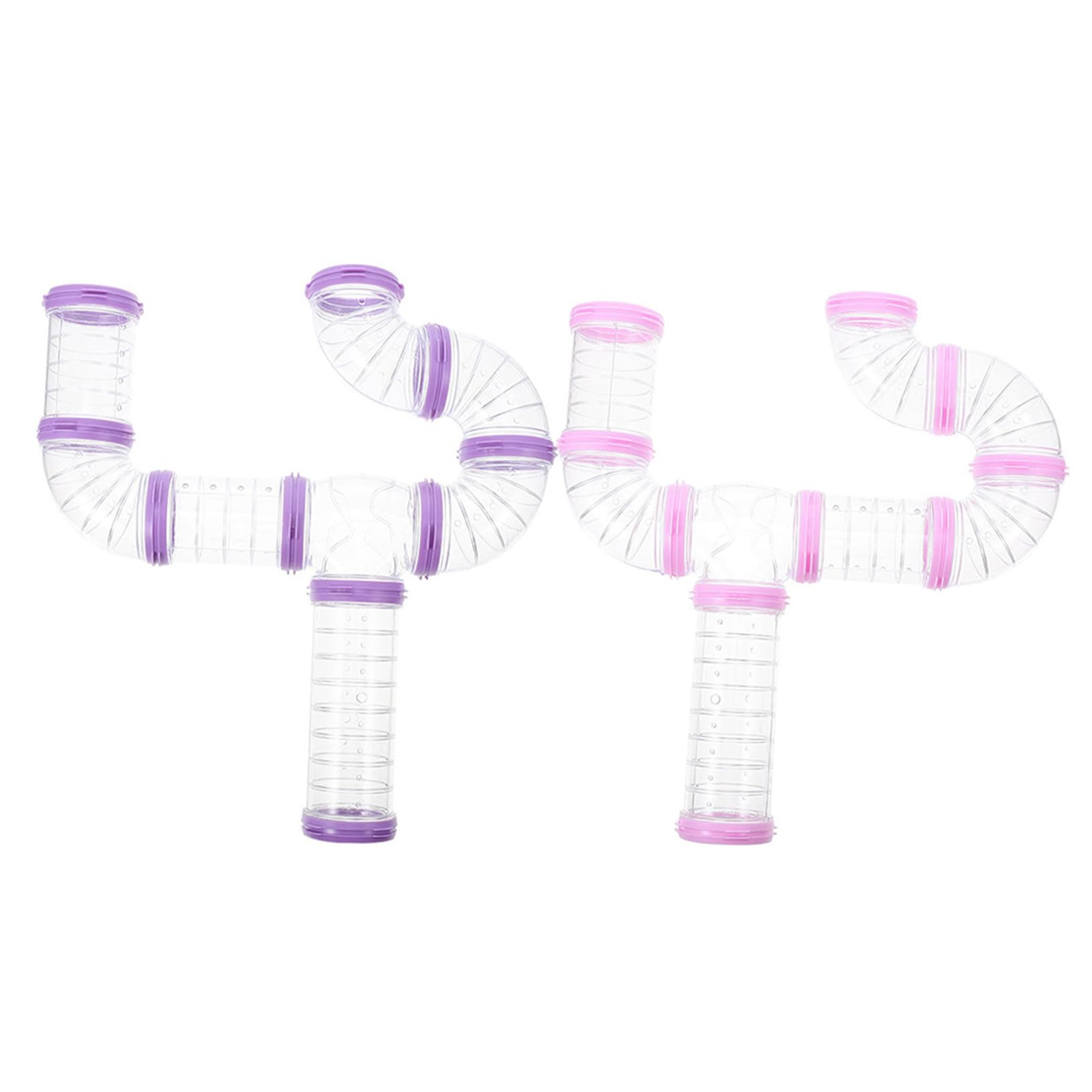 Generic 16Pcs Hamster Tunnel Tubes DIY Plastic Cage Connectors for Small Pets Suitable for Hedgehog and Chinchilla