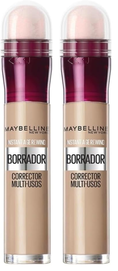 Maybelline New York, Corrector Borrador Multiusos, Con Cobertura Modulable, En Tono 08 Buff, 6.8 ml (Paquete de 2)
