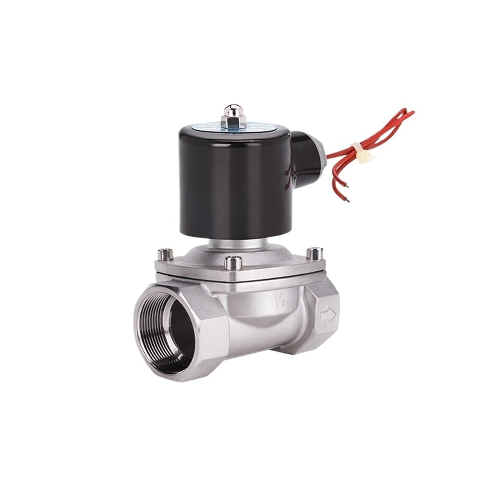 Válvula solenoide DN40 de 1-1/2 pulgadas NPT 12V para agua y aire