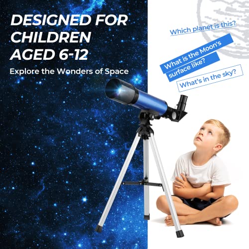 Tuword-Telescope-for-Kids-50360mm-Childrens-Telescope-with-45-Diagonal-Mirror-Can-Correct-Images-Gift-to-Explore-the-Moon