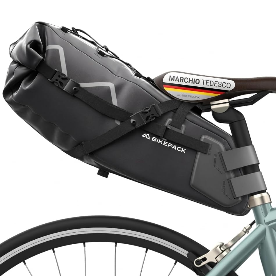 BIKEPACK Borse da sella per bicicletta – Borsa da gravelbike – 15 l – Accessori per bicicletta