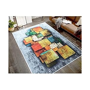 Mani TEXTILE TPS_OEUVRE_80 Teppich, Polyester, Grau, 80 x 150