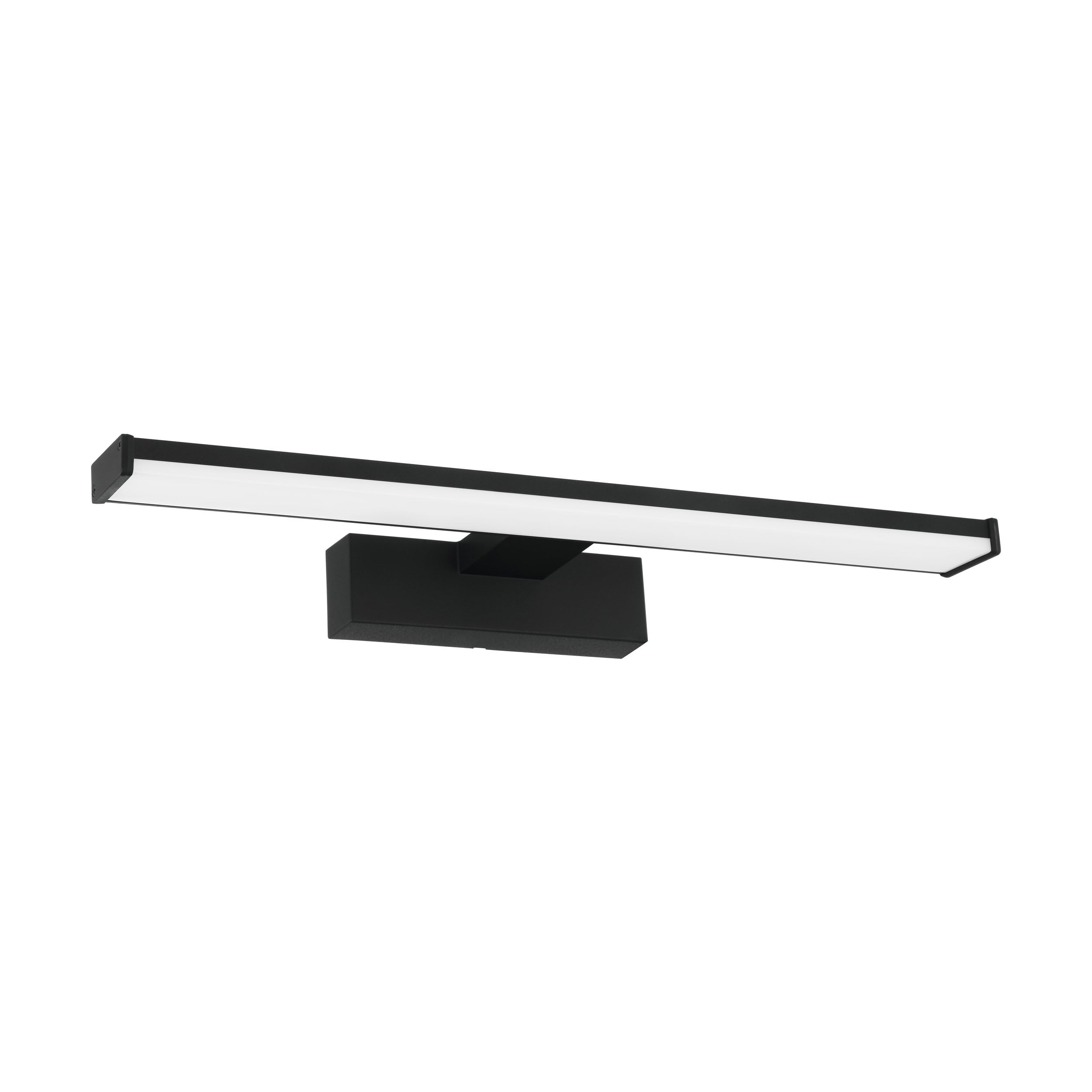 EGLO LED wall light Pandella 1, single-flame wall lamp | LED mirror light made of aluminium and plastic, bathroom lamp in black and white, LED damp-proof light, IP44, neutral white
