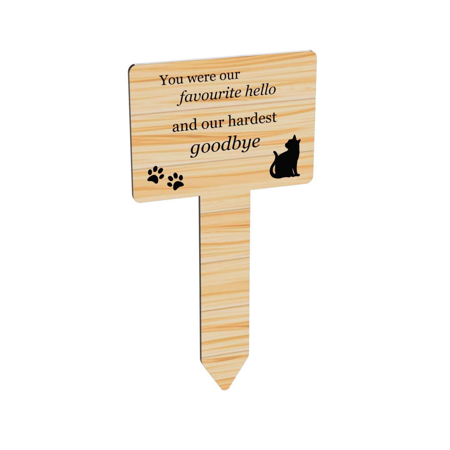 Cat Memorial Remembrance Plaque with Ground Stake - Image 4