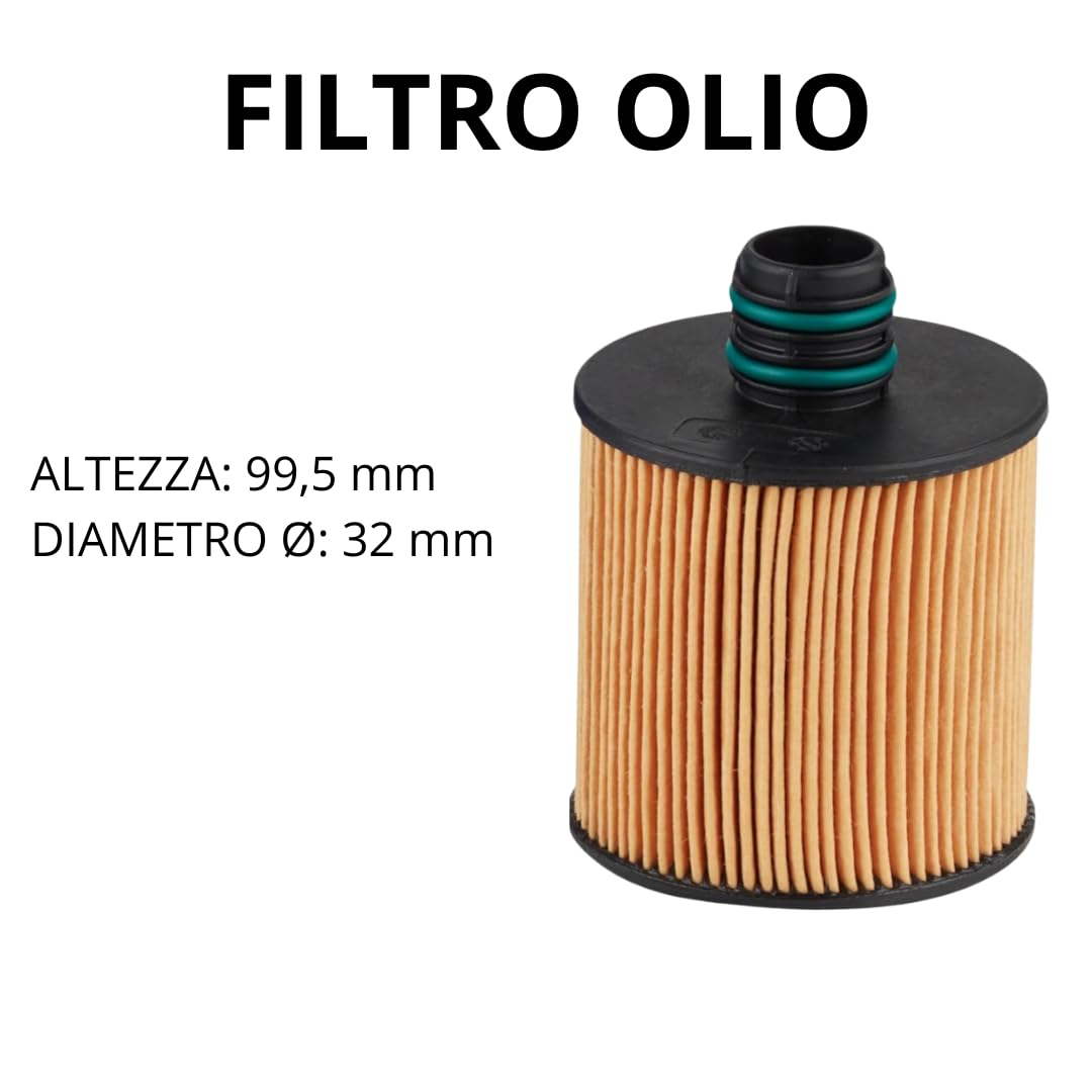 KIT TAGLIANDO COMPATIBILE CON ALFA GIULIETTA 1.6 JTDM 16V 105CV 77KW DAL 2010 + SELENIA WR 5W30