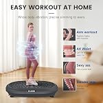 EILISON 3D Vibration Plate Exercise Machine for Lympathic Drainage - Whole Body Workout Vibration Fitness Platform w/Loop Bands - Home Equipment for Recovery, Wellness, Tonning