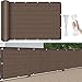 Balkon Sichtschutz Ohne Bohren 450 x 60 cm Wind- Und Uv-Schutz Wetterfest, Blickdichte Balkonumspannung,Balkonverkleidung, mit Kabelbinder Und Kordel, für Camping Swimming Pool, Braun