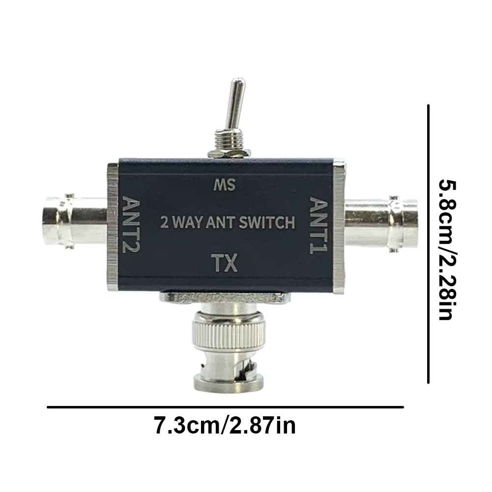 Commutateurs D'Antenne Connecteur 2 Voies Coaxial Manuel 100W 0-50MHz Capacité de Commutation Polyvalente Manipulation de L'Énergie Connecteur BNC