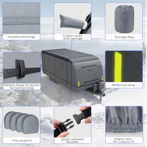 Rvmasking QT2815H-A08 600D Top Waterproof Rv Travel Trailer Cover thumb #5