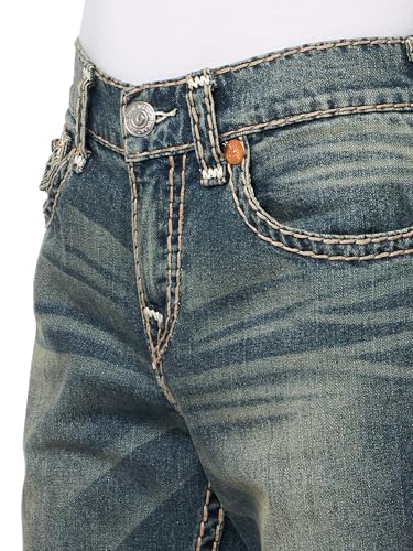 True Religion Men's Ricky Super T Jeans with Flap Pockets - Straight Fit Denim3