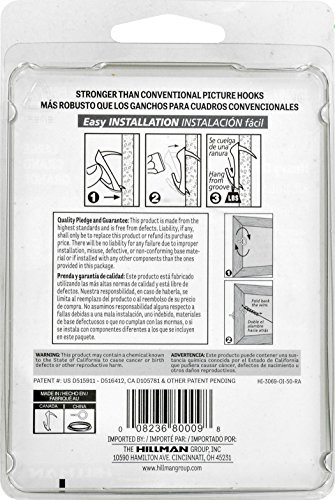 Image of Hillman Cobra Wall Biter Picture Hanging Kit Large 25 lb to 60 lb 7 Piece 122397