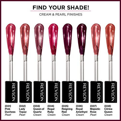 Image of REVLON Colorstay Satin INK, Comfortable, Longwear Rich 16-Hour Liquid lip Color, Formulated with Black Currant Seed Oil & Vitamin E, Reigning Red - (035) (Pack of 2)