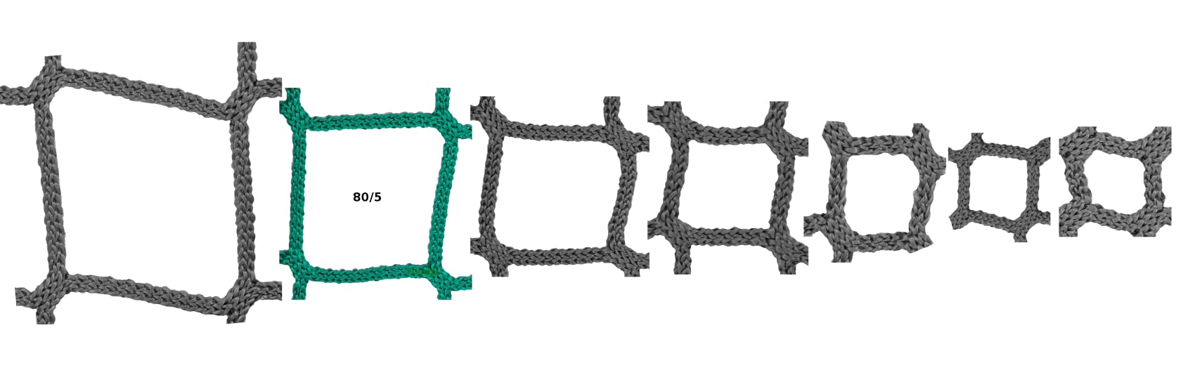 Konege Neu MW 8,0cm Heunetz Tuch 3,5m x 3,5m, 5,0mm Kordelstärke