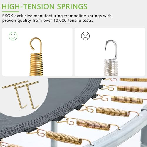 SKOK Trampoline for Kids,400LBS Outdoor Trampoline with Net-ASTM Approved Trampoline for Children and Adults - Image 5