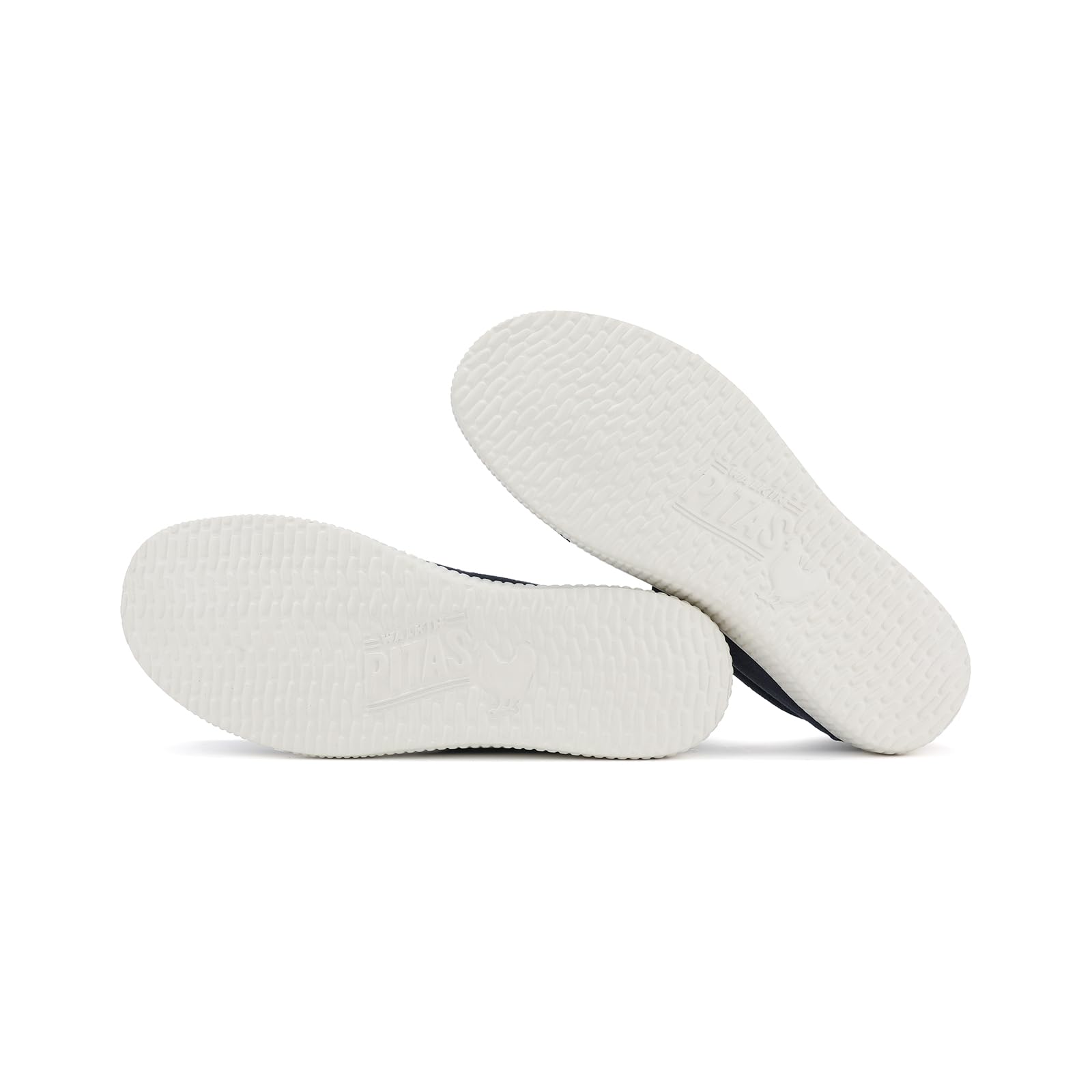 Walk IN PITAS - Mocasín náutico de Tela,Lona,cordón elástico,Suela Blanca de Goma,Casual,Plantilla de Piel Extraible para: Hombre