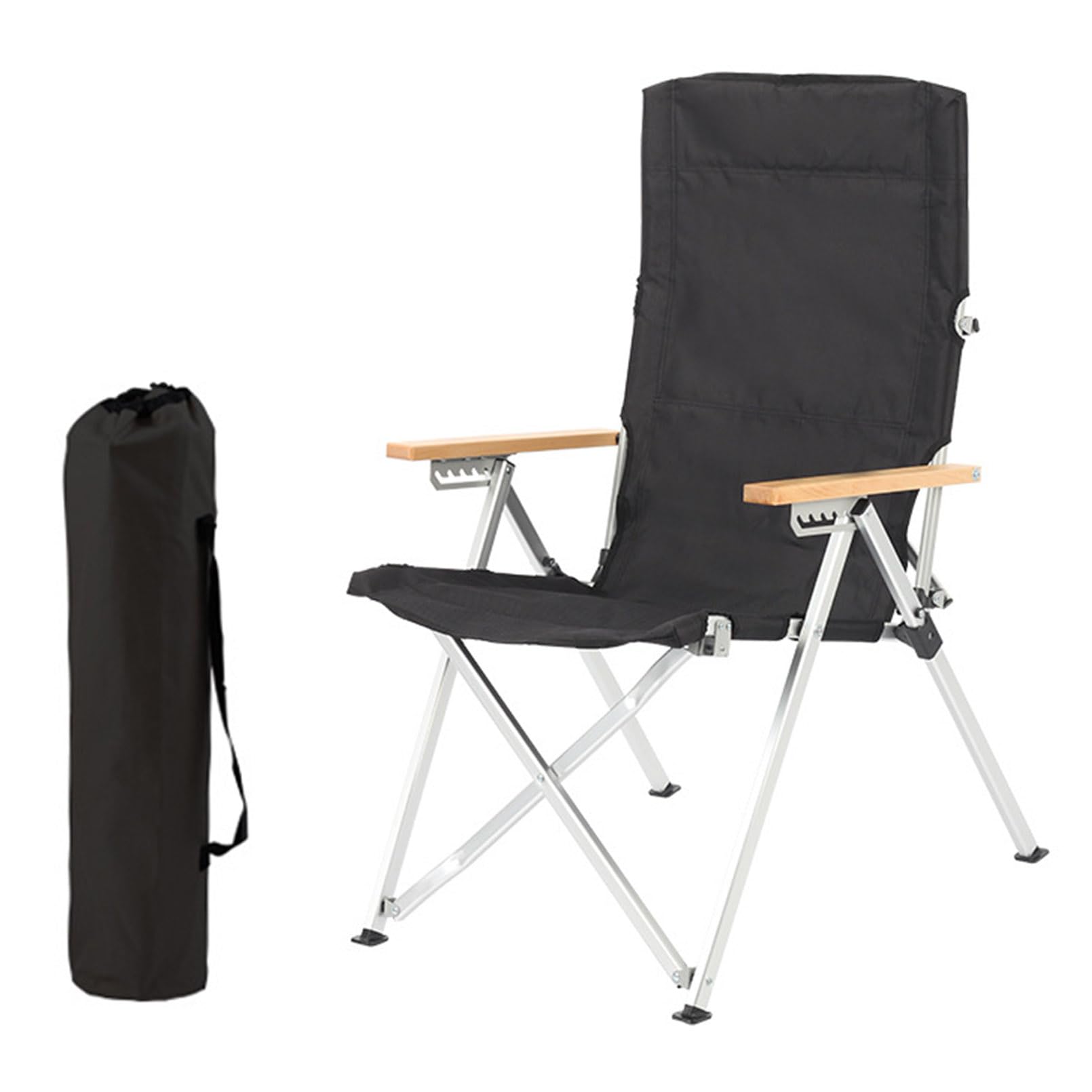 Chaise de camping pliable portable et légère avec sac de transport pour la pêche