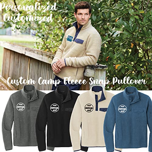 INK STITCH F140 Unisex Custom Personalized Embroidery Logo Texts Camp Snap Pullover3