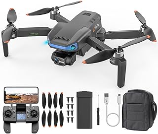 RKSTD RC Drone with Camera - One Button Takeoff/Landing, Altitude Hold, 360° Flip, GPS Positioning, HD FPV Foldable Remote Control Drone, Toy Gift for Adults, Beginners