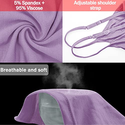 Image of BQTQ 5 Pcs Women's Camisole Tank Top Undershirt Spaghetti Strap Basic Camisoles