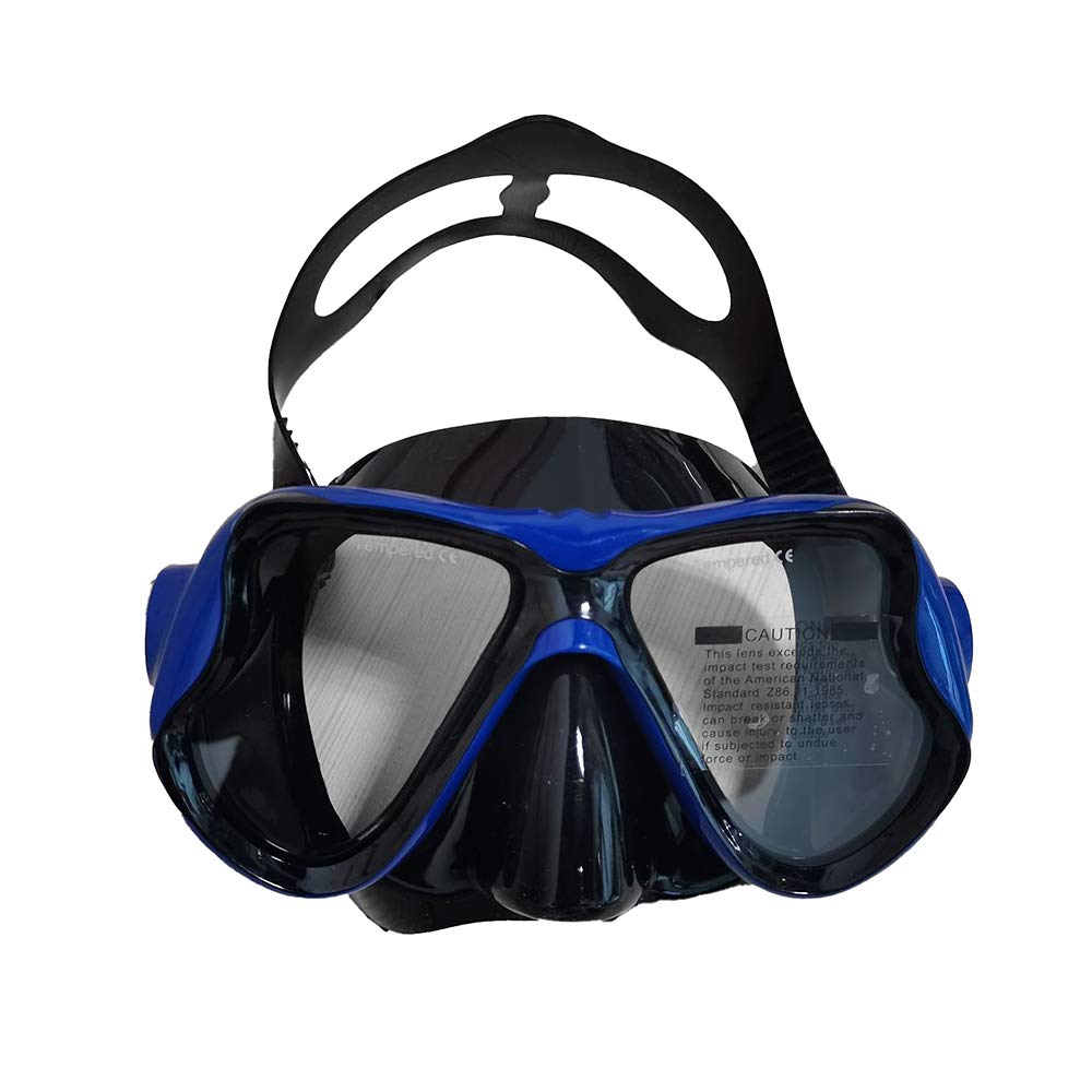 Snorkel Set Anti-Fog Snorkeling Máscara de Buceo con Tubos de respiración Libres mejorados Snorkel Superior seco antifugas para Adultos y jóvenes Azul