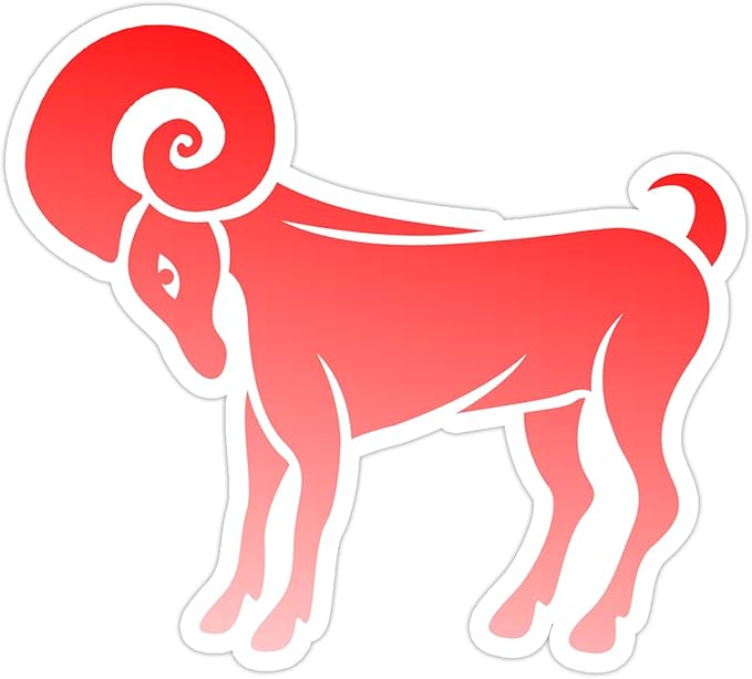 Aries Zodiac Sign Sticker, 3PCS Laptop Water Bottle Tumbler Car Truck Bumper Helmet Tablet Phone Gift Wall Window Sticker (2 Inches (Small), Glossy White)