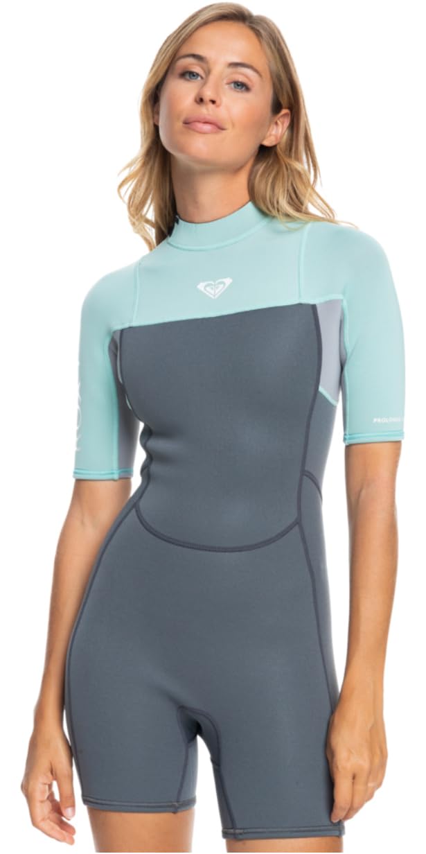 Roxy Back Zip Short Sleeves Springsuit 2/2 PROLOGUE WOMEN BZ SS SP FL Young Womens Green 6