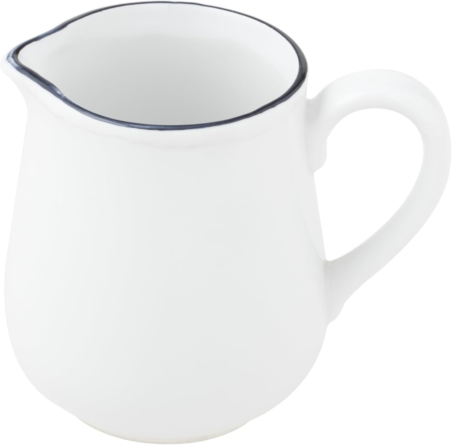 37A396-32 Ocean Tableware, Reinforced Porcelain, Cafe Creamer Pot, 3.4 fl oz (100 ml), Diameter 2.8 x 2.4 inches (7 x 6 cm), French Dish, Hotel, Restaurant, Microwavable, La Tema, Mino Ware,