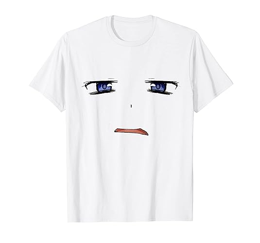 Kawaii Anime Face Shirt - Cute Japanese Costume T-Shirt Gift - Youth - Pink - Large