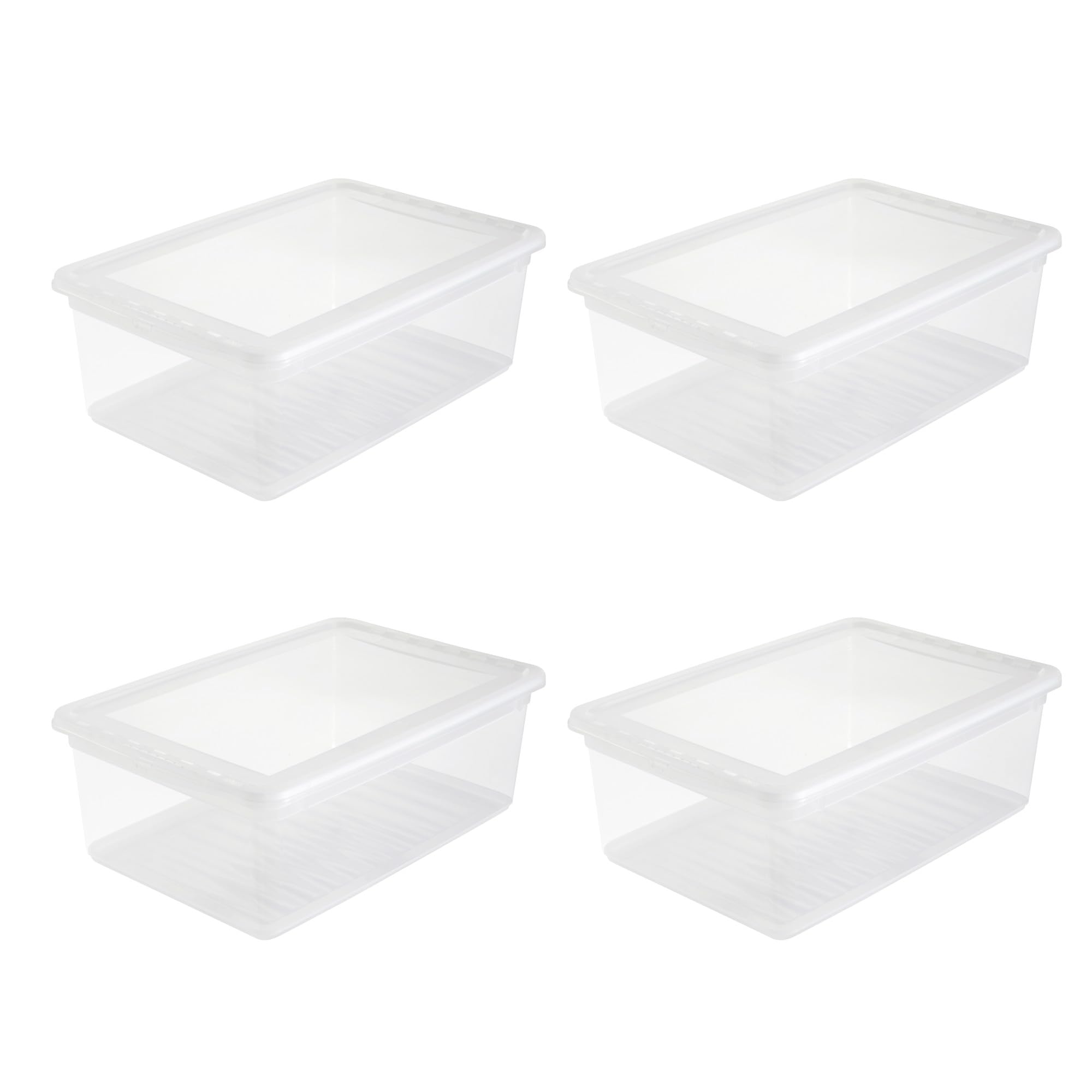 keeeper bea 4x Aufbewahrungsbox mit Air Control System, 39 x 26,5 x 14 cm, 11 l, Transparent