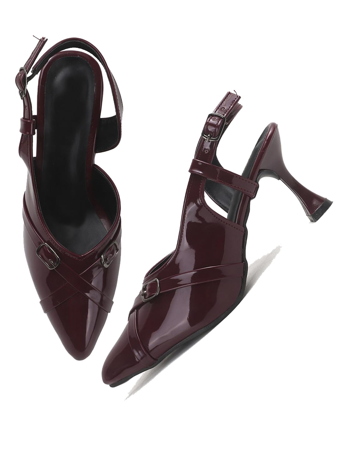 tryme Trendy Solid Pointed Close Toe Stilettos Heel Sandals For Women & Girls-picture-44