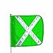 Flagstaff FS3 Safety Flag with Reflective X, Threaded Hex Base