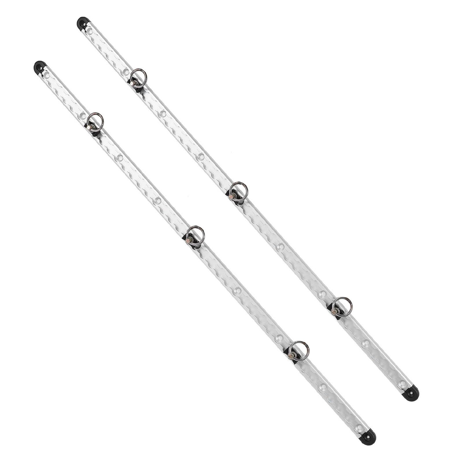 SENECESLI Aluminium-L-Schienenschiene, Ladungssicherungs-Zurrschiene, 100-cm-L-Schienen-Zurrsystem-Kit mit Rundbolzenbeschlägen für LKW-Ladeflächenanhänger