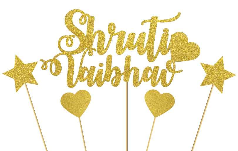 Custom Personalized Gold Glitter Cake Topper| Supplies for Anniversary, Husband, Wife, Engagement,love, valentine day, wedding cake Decorating Customized cake decorations.