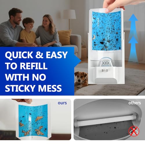 Image of Flying Insect Trap, 2 Devices Fruit Fly Traps for Indoors with 8 Sticky Boards, Gnat Traps for House Indoor Fly Catcher with Blue UV Light, Mosquito Moth Bug Catcher for Home, Kitchen(2026 Upgrade)