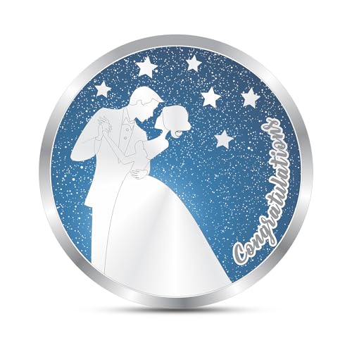 Image of ACPL Precious Moments BIS Hallmarked Wedding-Anniversary Marriage Gift 999 Pure Silver Coin 10gm 20gm 50gm 100gm