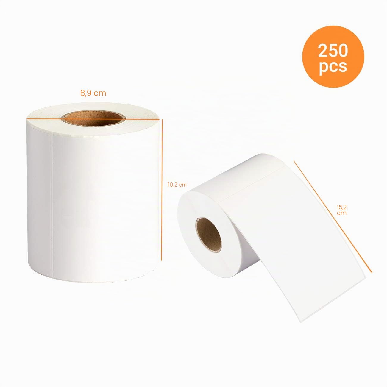 Tera Étiquettes D'expédition Thermique 100mm x 150mm (250 étiquettes/rouleau, 6 rouleaux) pour Diverses Imprimantes Etiquettes D'impression Claires sans BPA Etiquettes D'adresse Adhésives